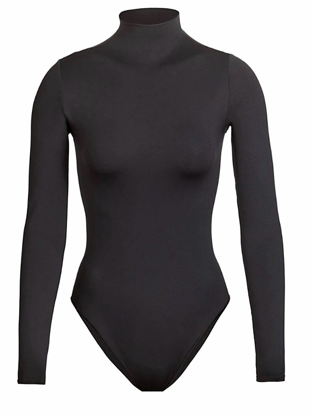 SKIMS Bodysuit Black Long Sleeve Mock Neck Small